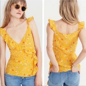 Madewell Silk Ruffle Wrap tank top